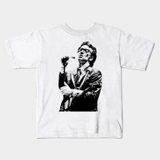 Elvis Costello - 80s Style Black Vintage Kids T-Shirt